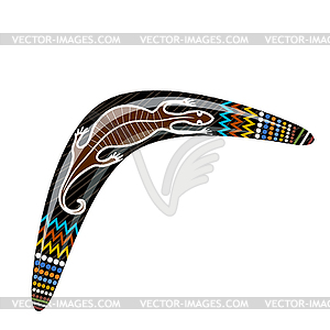 Australian wooden boomerang. Cartoon boomerang - vector clipart