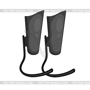 Black modern prosthetic leg. Prostheses - vector clipart