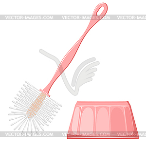 Toilet brush. toilet hygie - royalty-free vector clipart