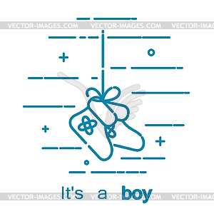 Boy`s birthday concept. abstract i - vector image