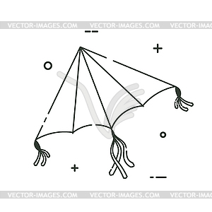 Kite in linear style. Line icon  - vector clipart