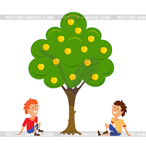 apple tree cartoon images