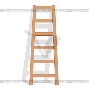 Realistic wooden ladder - vector image