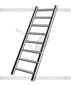 Realistic metal staircase - vector image