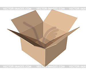 Cardboard paper box - vector clipart