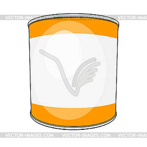 Carton of yellow jar - vector image