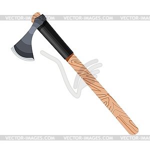 Color an ax. an axe in cardboard style. Tool for - vector clipart / vector image