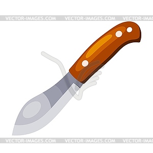 Color knife. simple knife in Cartoon style - color vector clipart