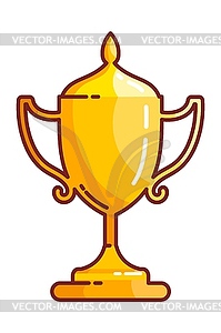 Color yellow gold sport cup - vector clipart