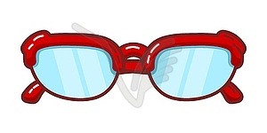 Color vintage sunglasses. red sunglasses - vector image