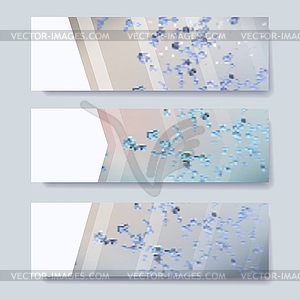 Набор горизонтальных рисунков с молекулами жидкости - векторное изображение EPS