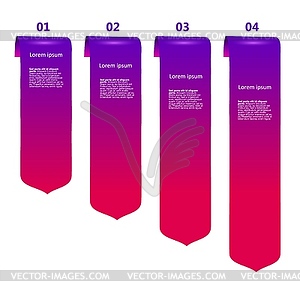 Trend color tags with placeholders as presentation - vector image