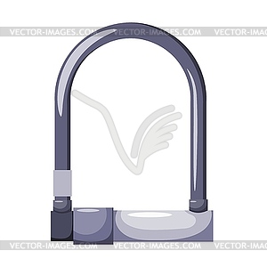 Color simple reliable bicycle lock object protectin - vector image