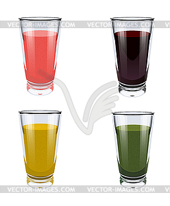 Color collection of realistic glasses of - vector clipart