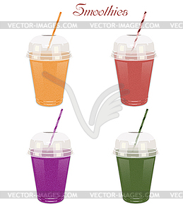 Color collection of realistic glasses of - vector EPS clipart