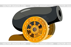 Colorful retro gun. Vintage cannon in cartoon - vector EPS clipart