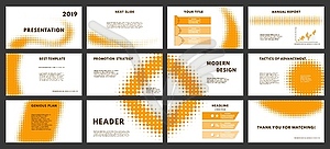 Orange Business backgrounds of digital technology. - vector clipart