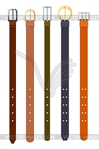 Waist leather is colored in dark and light, thick - vector image