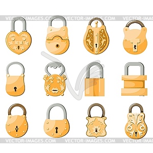 vintage lock clip art