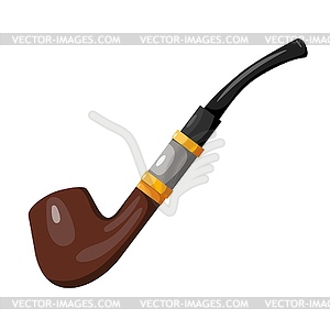 Smoking pipe in style of cartoon - vector clip art