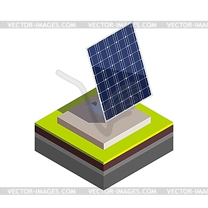 Solar battery. Symbol of renewable energy. Clean - vector clipart