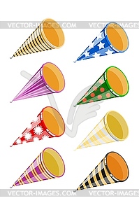 Set of festive crackers. Collections Bright colorfu - vector clip art