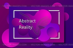 Virtual reality concept. 3d abstract bubble shapes - vector clip art