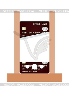 Abstract guillotine in form of credit card. - vector image