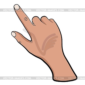 Hand with pointing finger. Stock - vector image