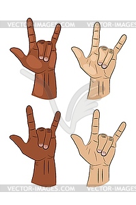 Rock n roll hand sign - vector image