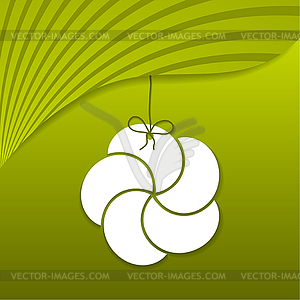 Green spring backgrounds with abstract flower - vector image