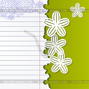 Abstract background with exercise books and white - vector clipart