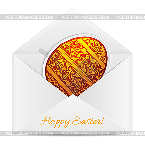 Бумажные конверты с пасхальные яйца - векторный клипарт / векторное изображение