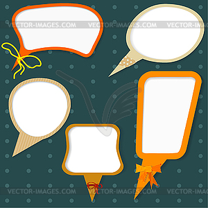 Set of colors speech bubbles - vector clipart