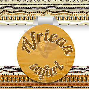 Abstract sticker African safari - vector image