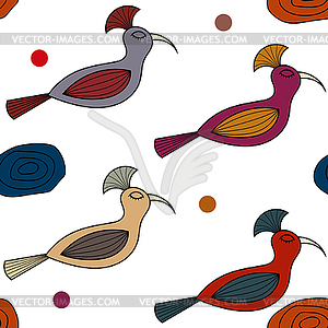 Seamless pattern with birds - vector EPS clipart