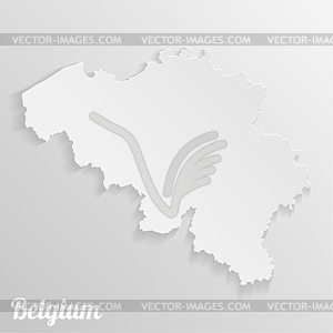 Paper map of Belgium - vector image