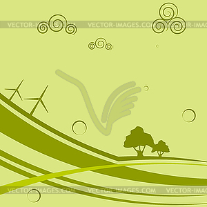 Abstract background with wind generators - vector image