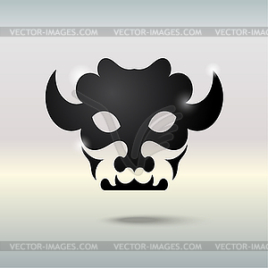 Tattoo skull of bull - vector clipart