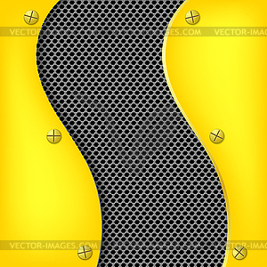 Abstract metallic yellow background - vector clip art