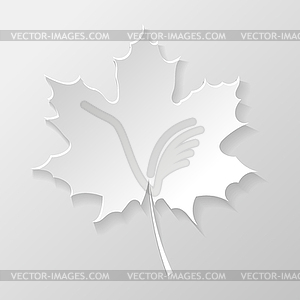 Abstract paper maple leaf - vector image