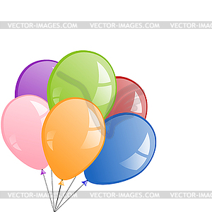 Bunch of colorful balloons - vector clipart