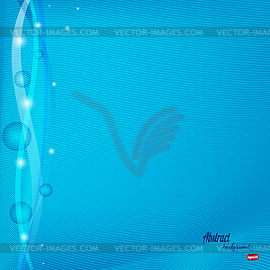 Abstract blue background with wave - vector clipart