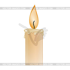 Burning candle wax - stock vector clipart