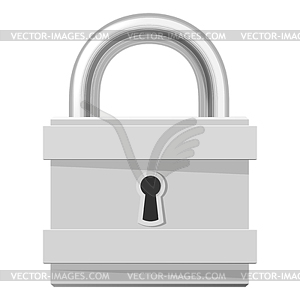 Metal padlock - vector clipart