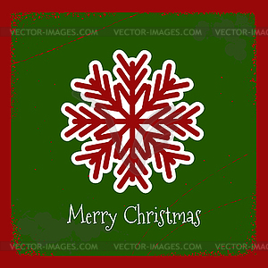 Christmas with snowflakes grunge background - royalty-free vector image