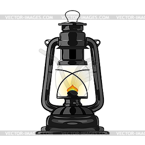Old kerosene lamp game pixel art Royalty Free Vector Image