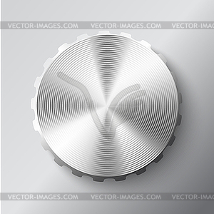 Abstract metal round button - vector image