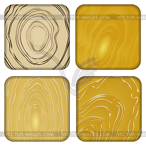 Abstract wooden buttons - vector clipart