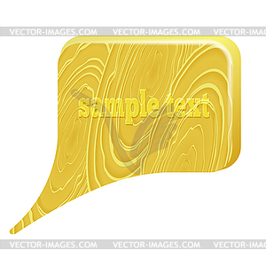 Wood texture speech bubbles - vector image